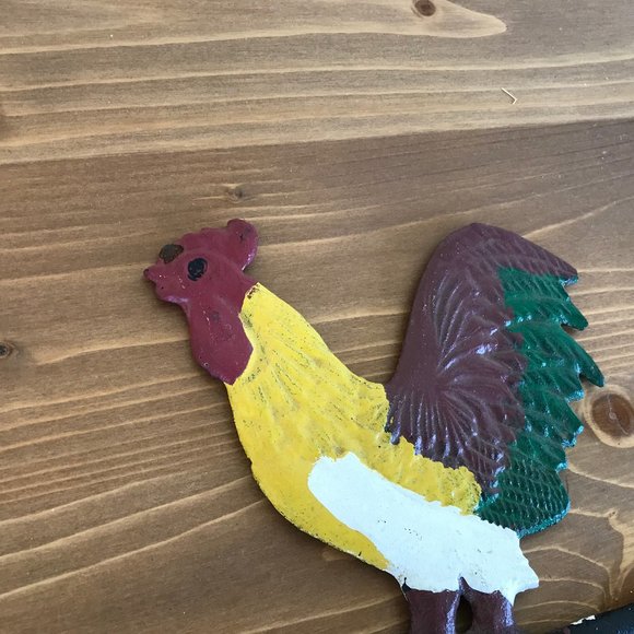 Rooster Cast Iron Wall Hanging Indoor Outdoor Farmhouse Decor - Picture 2 of 4